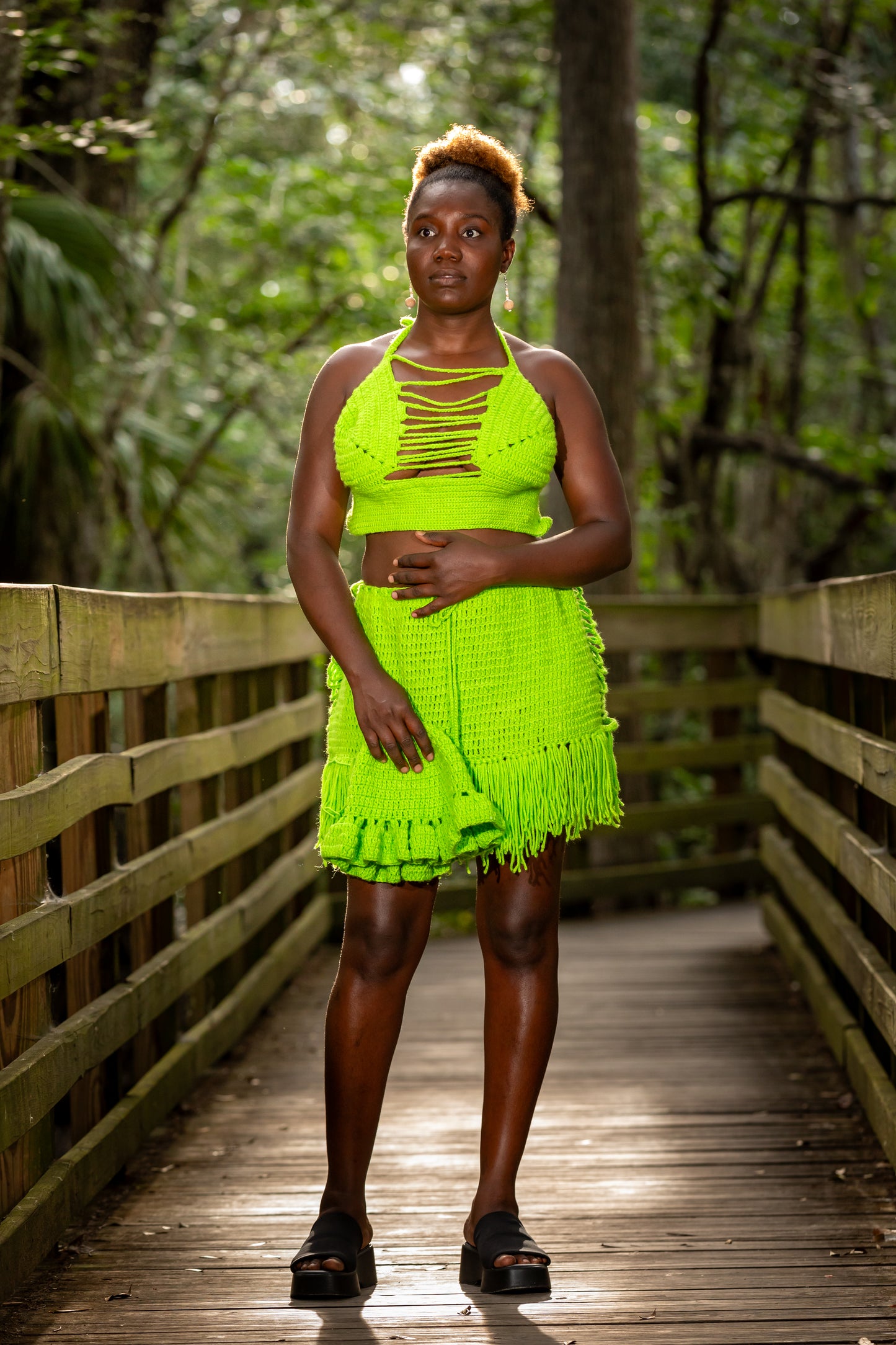 Dja Dja Set – Skirt, Hat & Crossed Crochet Top