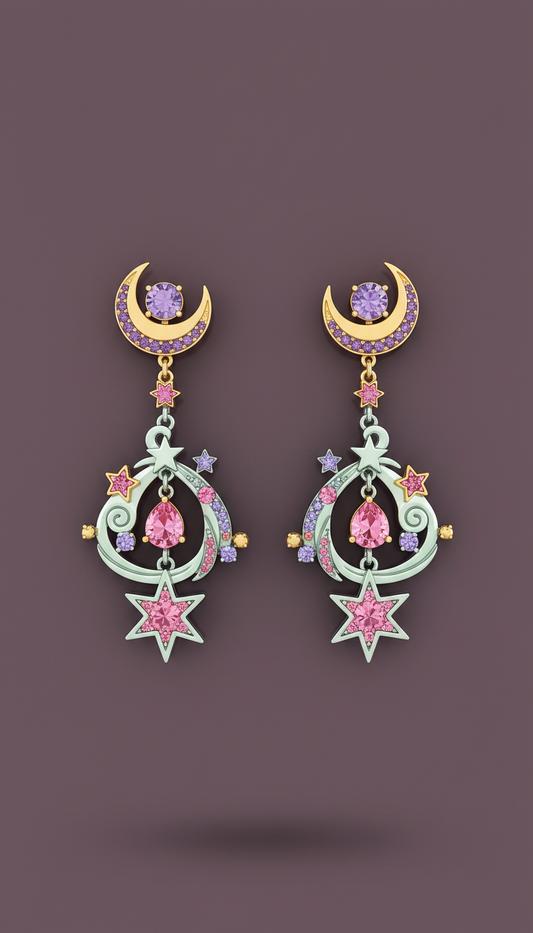 Starlit divinity drop earrings